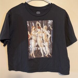 IC COLLECTION Black Graphic Tee